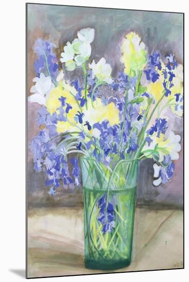 Bluebells and Yellow Flowers, 1994-Sophia Elliot-Mounted Giclee Print