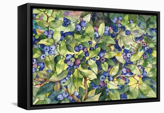 Blueberries-Kathleen Parr McKenna-Framed Stretched Canvas