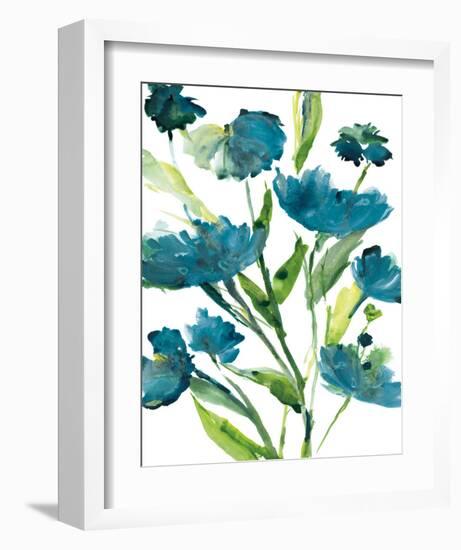 Blueberry Blooms II-Rebecca Meyers-Framed Art Print