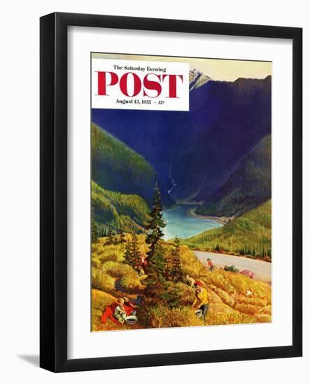 "Blueberry Hill" Saturday Evening Post Cover, August 13, 1955-John Clymer-Framed Giclee Print