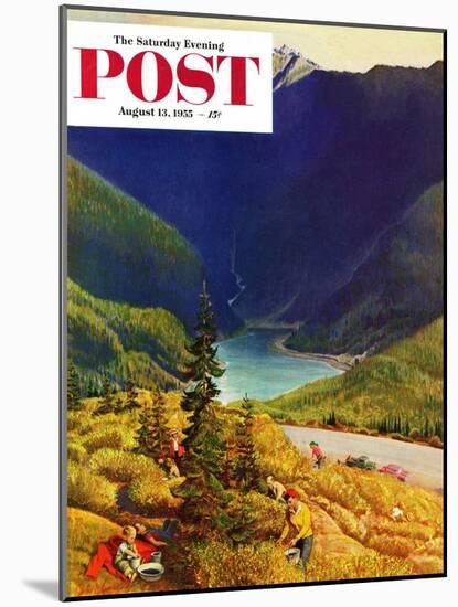 "Blueberry Hill" Saturday Evening Post Cover, August 13, 1955-John Clymer-Mounted Giclee Print