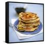 Blueberry Pancakes with Maple Syrup-Tara Fisher-Framed Stretched Canvas