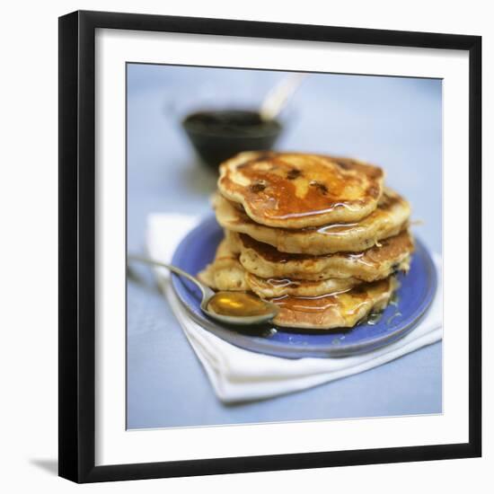 Blueberry Pancakes with Maple Syrup-Tara Fisher-Framed Photographic Print