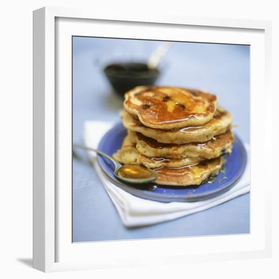 Blueberry Pancakes with Maple Syrup-Tara Fisher-Framed Photographic Print