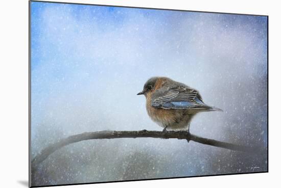 Bluebird in the Snow-Jai Johnson-Mounted Giclee Print