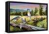 Bluebird Meadow-Spencer Williams-Framed Stretched Canvas