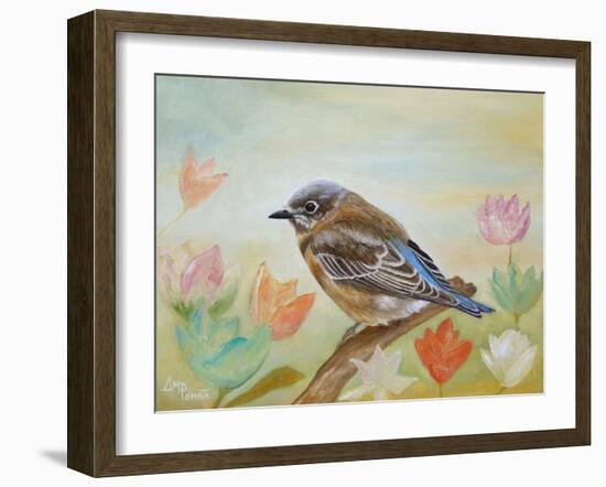 Bluebird on a Sunny Day-Angeles M Pomata-Framed Giclee Print