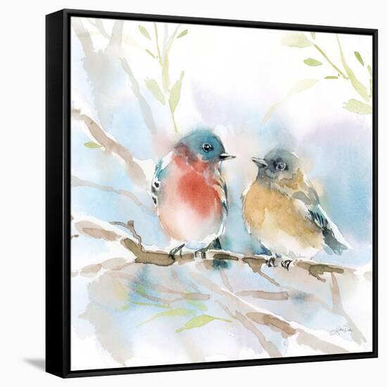 Bluebird Pair in Spring-Katrina Pete-Framed Stretched Canvas