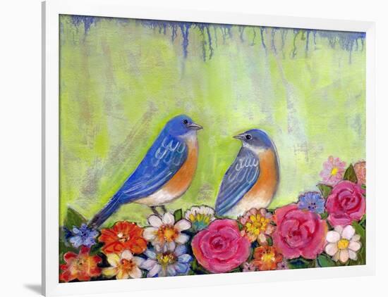 Bluebird Pair-null-Framed Art Print