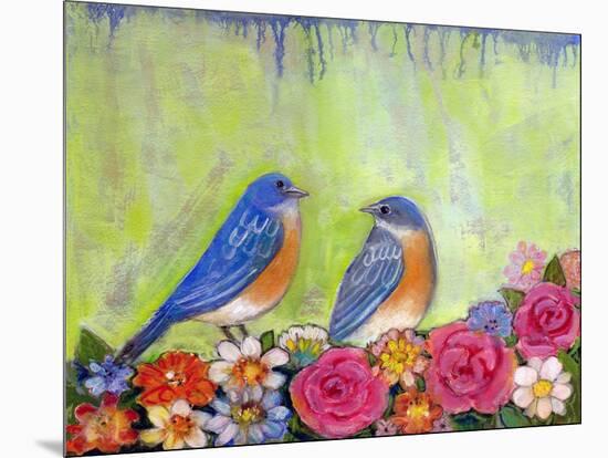 Bluebird Pair-null-Mounted Art Print