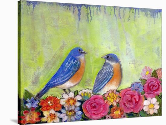 Bluebird Pair-null-Stretched Canvas