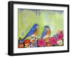 Bluebird Pair-null-Framed Art Print