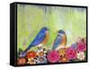 Bluebird Pair-null-Framed Stretched Canvas