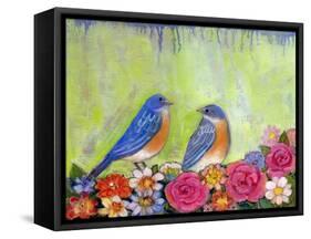 Bluebird Pair-null-Framed Stretched Canvas