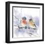 Bluebird Pair-Katrina Pete-Framed Art Print