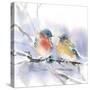 Bluebird Pair-Katrina Pete-Stretched Canvas