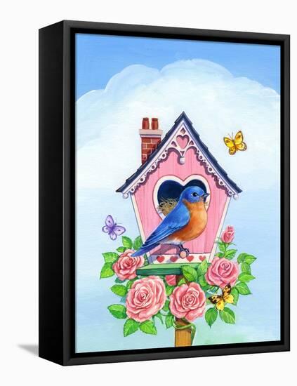 Bluebird Valentine-Geraldine Aikman-Framed Stretched Canvas