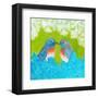 Bluebirds in Love-Jennifer Lommers-Framed Art Print