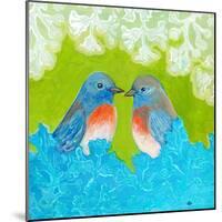 Bluebirds in Love-Jennifer Lommers-Mounted Art Print