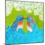 Bluebirds in Love-Jennifer Lommers-Mounted Art Print