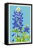 Bluebonnet-Lantern Press-Framed Stretched Canvas