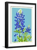 Bluebonnet-Lantern Press-Framed Art Print