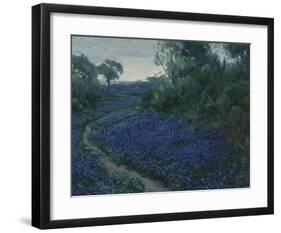 Bluebonnets in the Misty Morning-Julian Onderdonk-Framed Premium Giclee Print