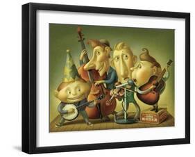 Bluegrass Boy Band-Dan Craig-Framed Giclee Print