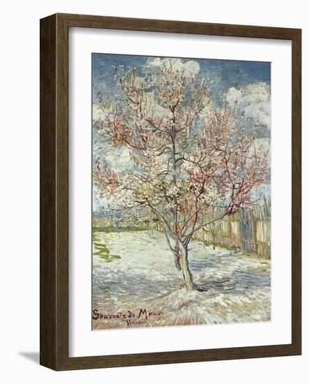 Bluehende Pfirsichbaeume (Souvenir De Mauve), 1888-Vincent van Gogh-Framed Giclee Print