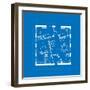 Blueprint Abstract-ildogesto-Framed Art Print