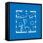 Blueprint Abstract-ildogesto-Framed Stretched Canvas