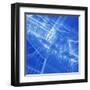 Blueprint - Architecture House Plan Background--Vladimir--Framed Art Print