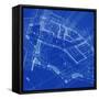Blueprint - Architecture House Plan Background--Vladimir--Framed Stretched Canvas
