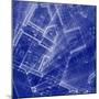 Blueprint - Architecture House Plan Background--Vladimir--Mounted Premium Giclee Print