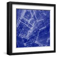 Blueprint - Architecture House Plan Background--Vladimir--Framed Art Print
