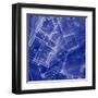 Blueprint - Architecture House Plan Background--Vladimir--Framed Art Print