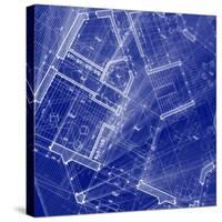 Blueprint - Architecture House Plan Background--Vladimir--Stretched Canvas