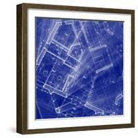 Blueprint - Architecture House Plan Background--Vladimir--Framed Art Print