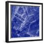 Blueprint - Architecture House Plan Background--Vladimir--Framed Art Print