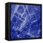 Blueprint - Architecture House Plan Background--Vladimir--Framed Stretched Canvas