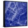 Blueprint - Architecture House Plan Background--Vladimir--Framed Stretched Canvas