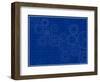 Blueprint Background with Cogs-adroach-Framed Art Print