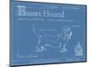 Blueprint Basset Hound-Ethan Harper-Mounted Art Print