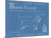 Blueprint Basset Hound-Ethan Harper-Mounted Art Print