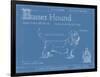 Blueprint Basset Hound-Ethan Harper-Framed Art Print