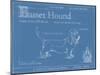 Blueprint Basset Hound-Ethan Harper-Mounted Art Print