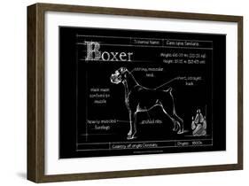 Blueprint Boxer-Ethan Harper-Framed Art Print