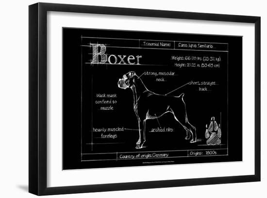 Blueprint Boxer-Ethan Harper-Framed Art Print