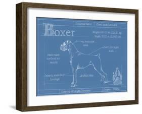 Blueprint Boxer-Ethan Harper-Framed Art Print