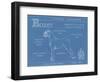 Blueprint Boxer-Ethan Harper-Framed Art Print